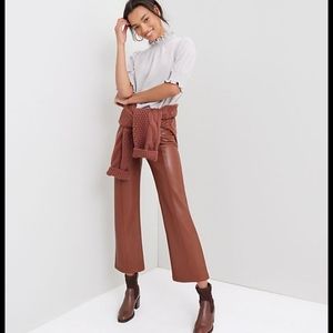 Avec Les Filles Brown Pleather Pants